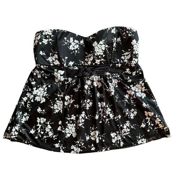 Torrid Plus Size Floral Print Sweetheart Strapless Summer Top Size 2 - Picture 1 of 5